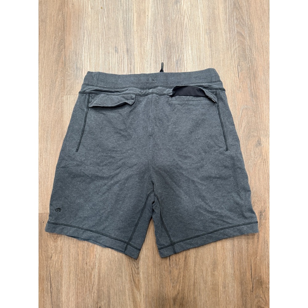 Lululemon Men's Gray Fleece Drawstring Training Gym Athletic Shorts L